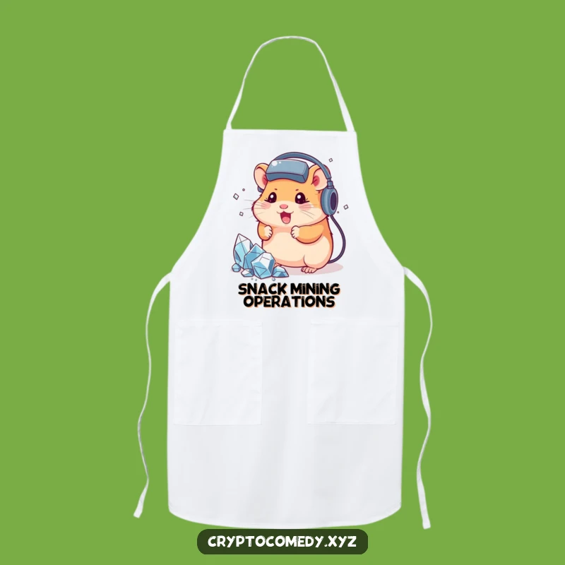 Funny Hamster Apron: Gamer Chef Crypto Miner Kitchen Funny Gift