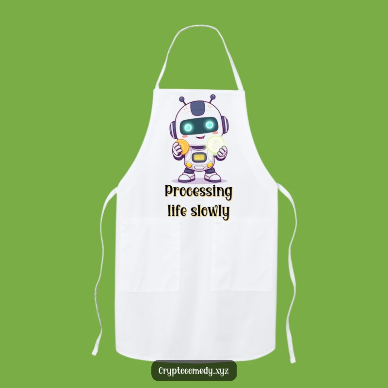 Funny Robot Working Apron - Hilarious Accessory for Tech-Savvy Cooks