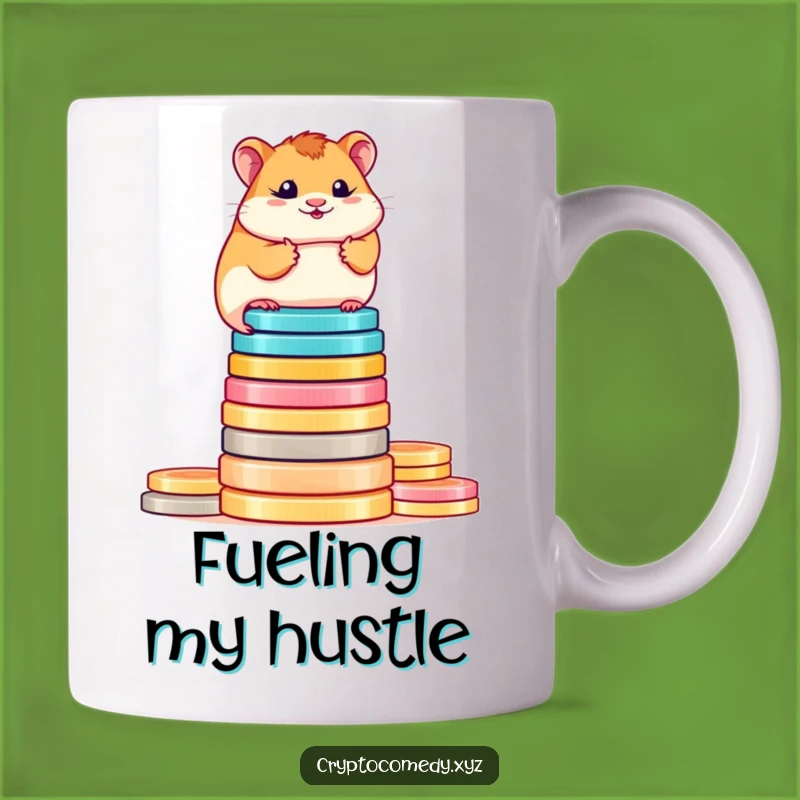 Funny Hamster Coin Balancer Mug - Hilarious Crypto Investment Gift