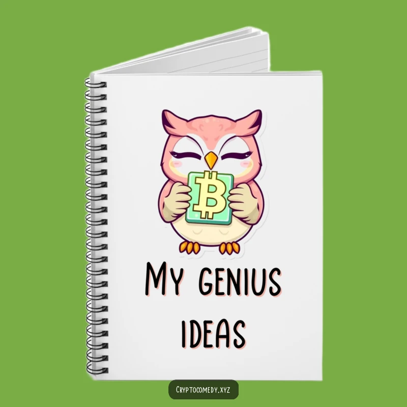 Funny Winking Owl Crypto Notebook - Hilarious Journal for Blockchain Ideas