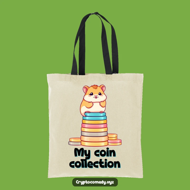 Funny Hamster Coin Tote Bag - Carry Your Crypto with Humor